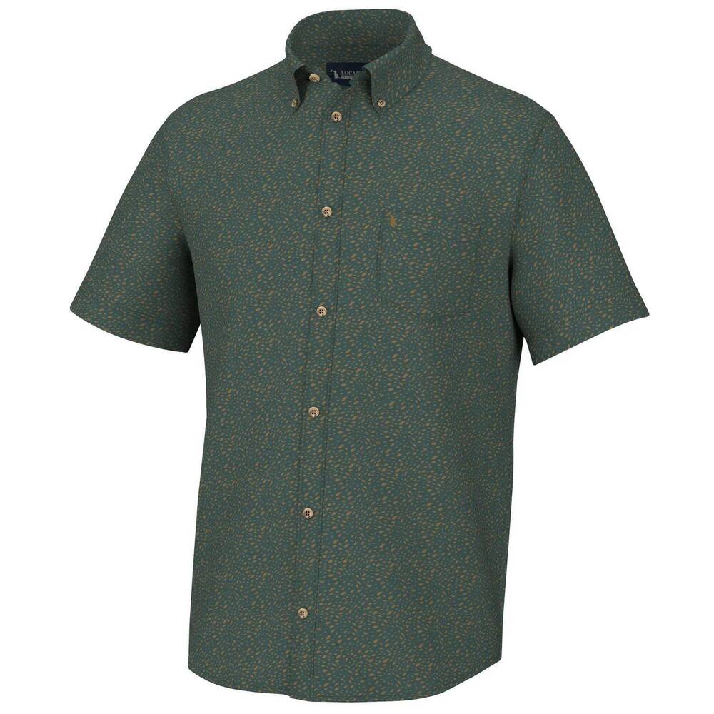 NEW LOCAL BOY OUTFITTERS men's low country button down shirt in green
